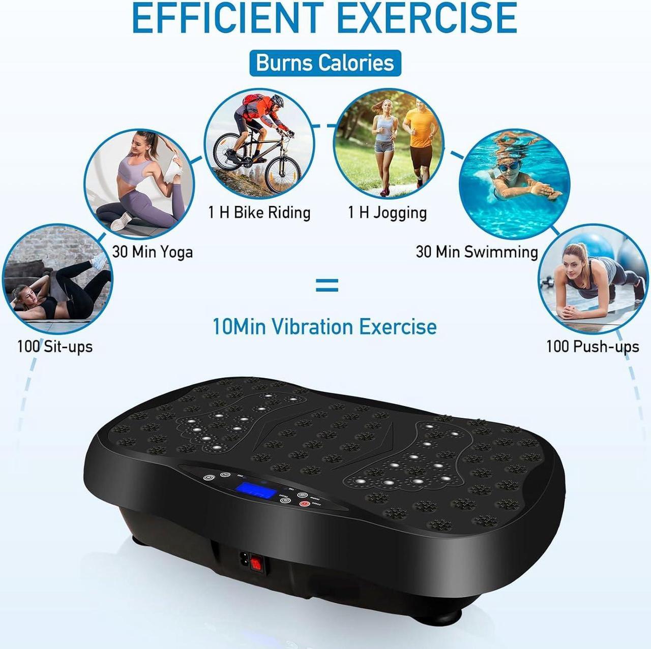 Alt view image 2 of 7 - Vibration Plate Exercise Machine with Remote Control, Vibration Platform, Whole Body Workout Machine, Fitness Machine, Foots Massage, Pain Relief, Home Office(No Resistance Bands)