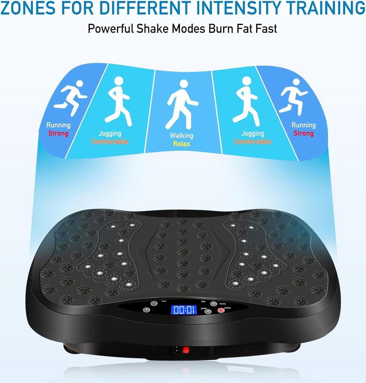 Alt view image 3 of 7 - Vibration Plate Exercise Machine with Remote Control, Vibration Platform, Whole Body Workout Machine, Fitness Machine, Foots Massage, Pain Relief, Home Office(No Resistance Bands)