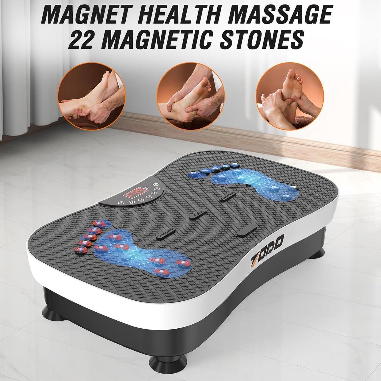 Alt view image 6 of 7 - TODO Vibration Plate Exercise Machine Whole Body Vibration Machine with Remote Control for Pain Relief, Lymphatic Drainage, Weight Loss(3 Resistance Loops/Resistance Bands)