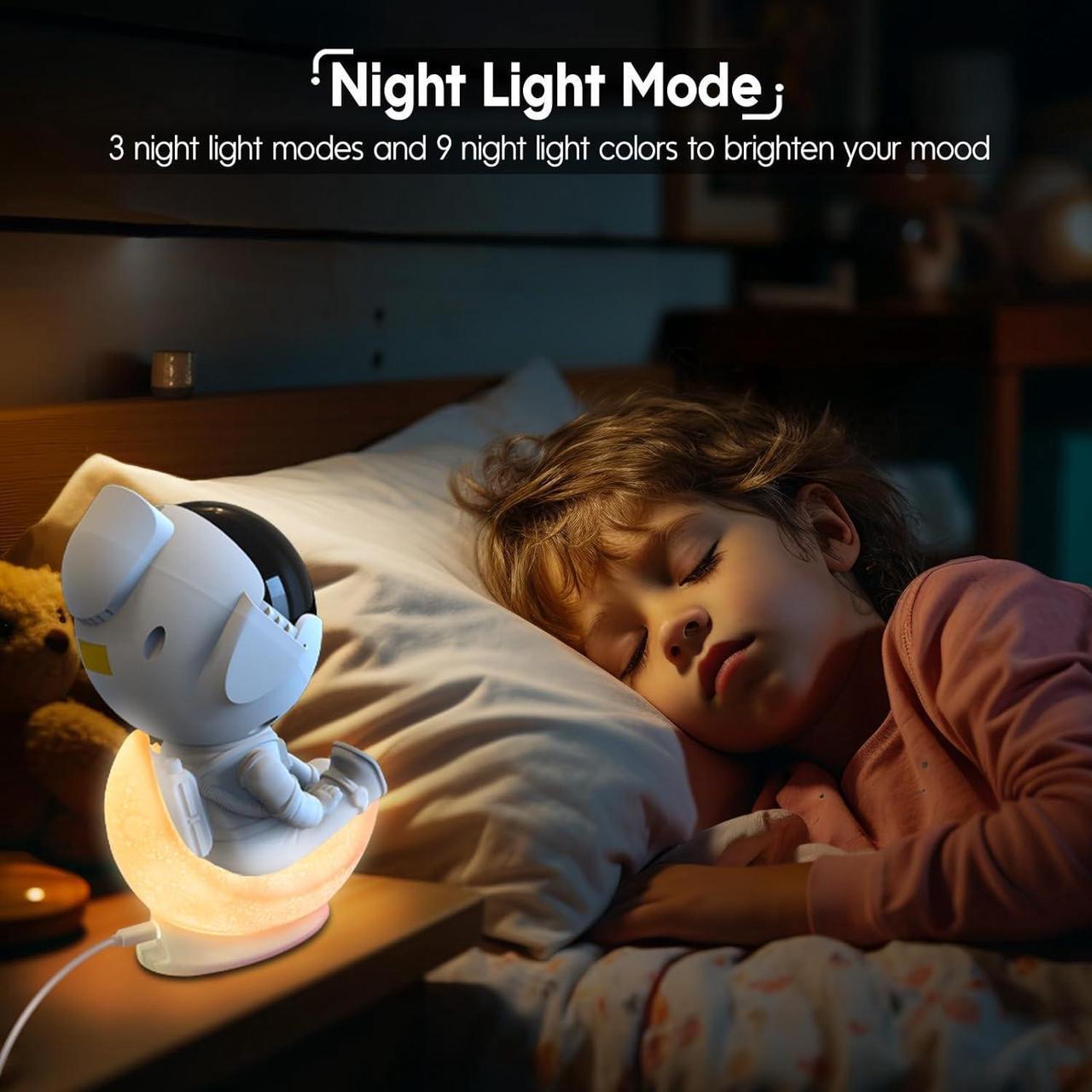 Alt view image 3 of 7 - Rossetta Astronaut Projector, Space Projector Galaxy Projector for Bedroom, Star Projector Night Light with Timer and Remote, Kids Adults Room Decor Aesthetic, Gifts for Christmas, Birthdays