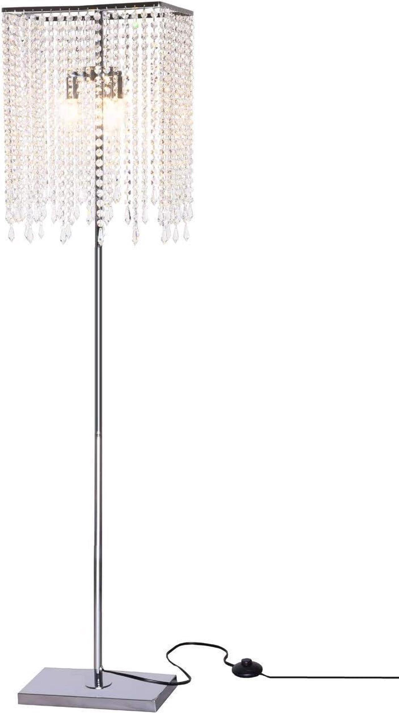 Main image of GDLMA Floor Lamp, Crystal Lava Lamp, Raindrop Standing Light for Bedroom, Living Room or Gift Silver