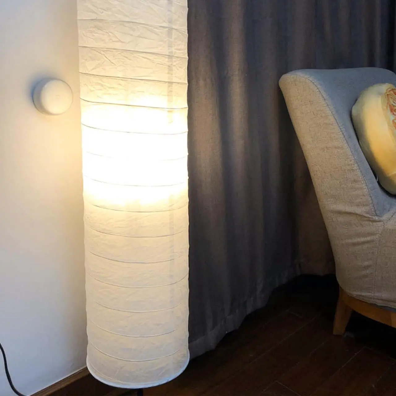 Alt view image 2 of 7 - Beaupretty Paper Floor Lamp Shade: Diploma Floor Lamp Shade Japanese Style Rice Paper Lamp Protector Cover Replacement for Hotel Bedside Floor Lamp