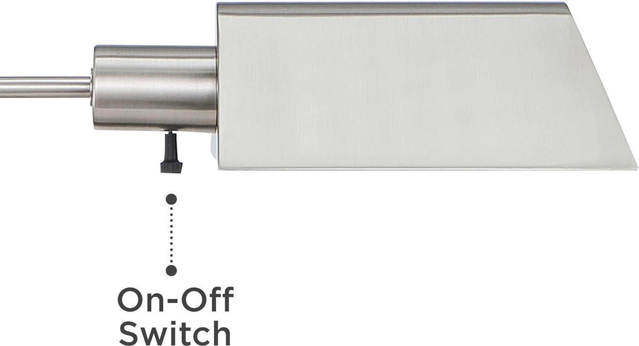 Alt view image 3 of 7 - Regency Hill Jenson Traditional Adjustable Pharmacy Light Floor Lamp Swing Arm Standing Base 54" Tall Brushed Nickel Silver Metal for Living Room Reading House Bedroom Home Office