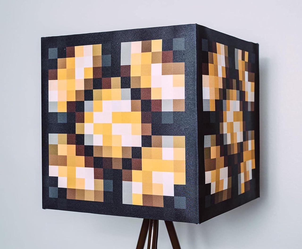Alt view image 3 of 6 - Minecraft Glowstone Tripod Floor Lamp | LED Light, Standing Lamp for Living Room | Home Decor Accessories And Room Essentials | Official Video Game Collectible | 62 Inches Tall
