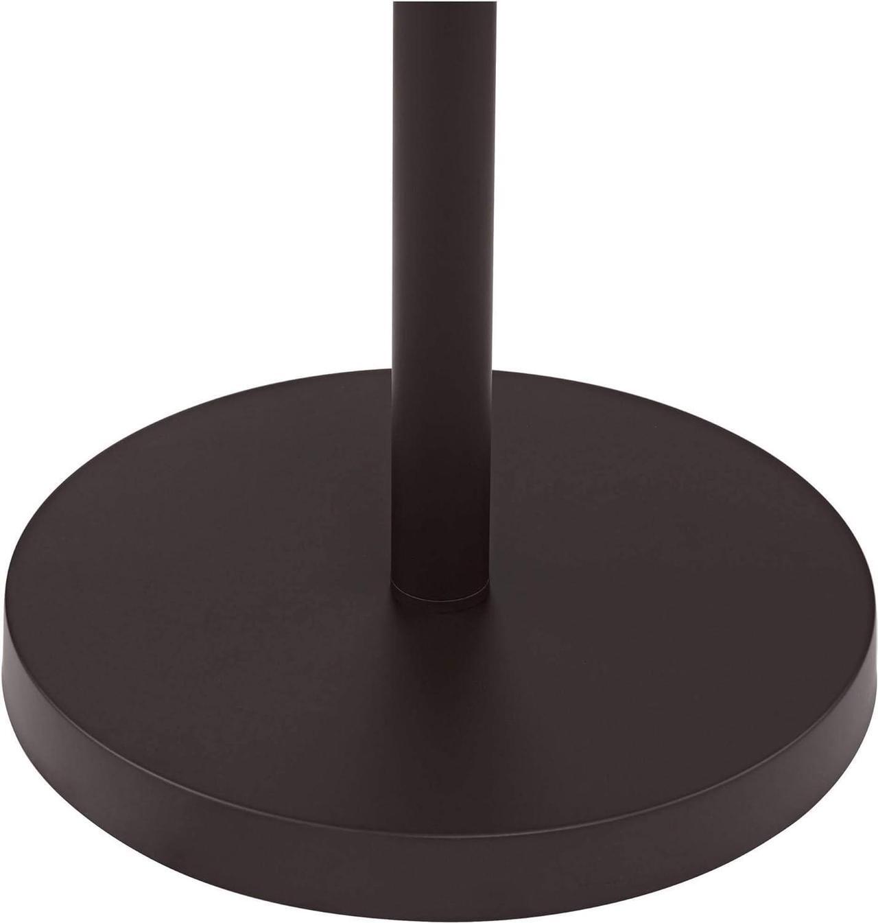 Alt view image 7 of 7 - Possini Euro Design Nayla Modern Floor Lamp Standing 62.5" Tall Bronze Steel Slender Column Off White Fabric Tapered Drum Shade Decor for Living Room Reading House Bedroom Home