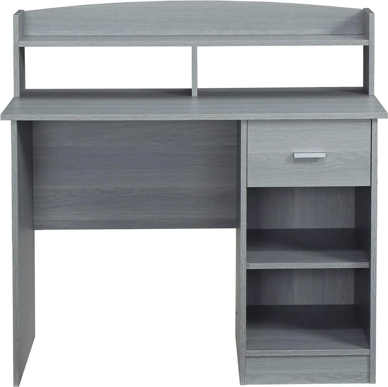 Alt view image 6 of 7 - Techni Mobili Modern Office Hutch Writing Desk, Grey