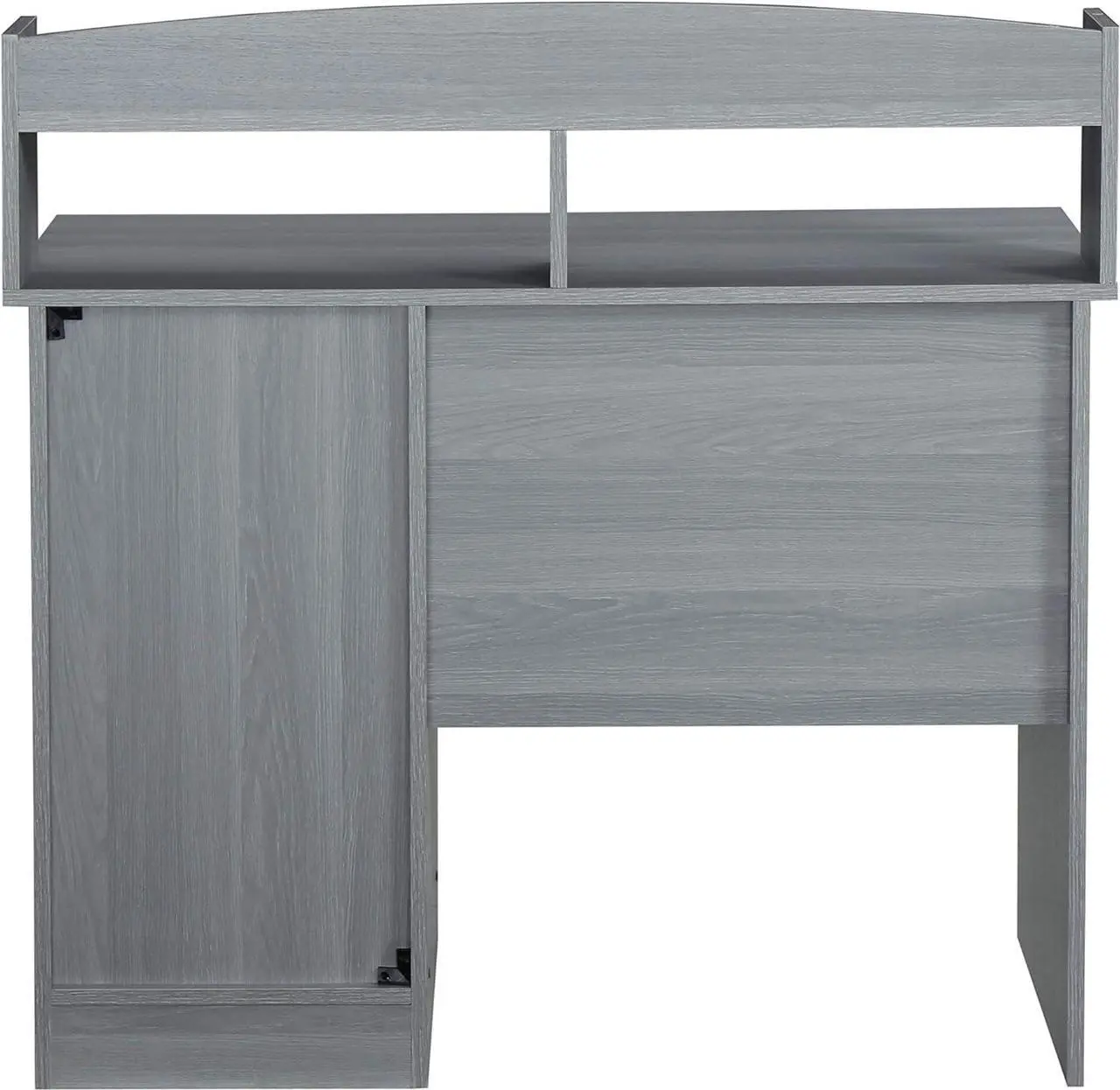 Alt view image 7 of 7 - Techni Mobili Modern Office Hutch Writing Desk, Grey
