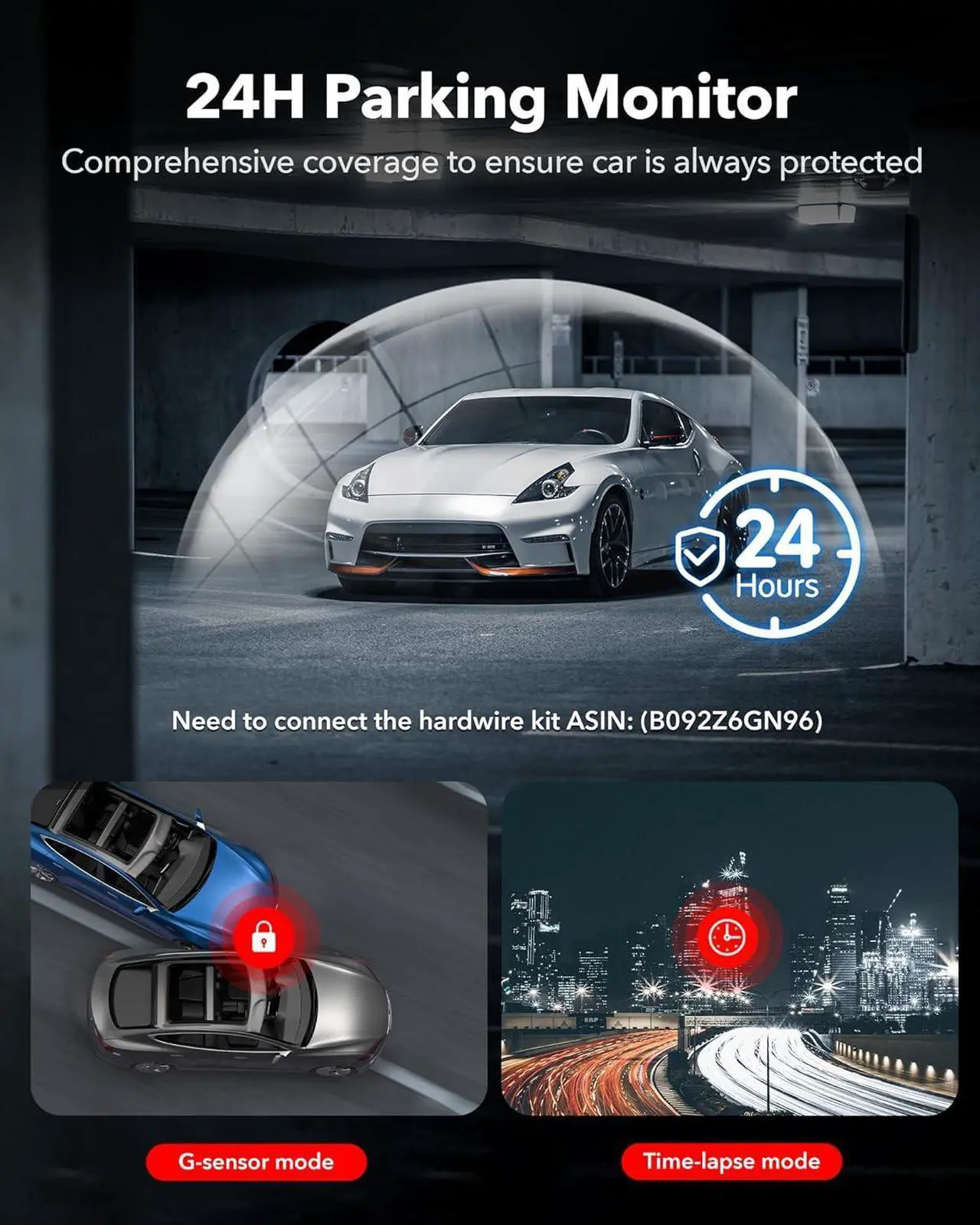 Alt view image 6 of 7 - 4K Dash Cam Front and Rear, Touch Screen 3.18 Inch, Free 64GB Card, Car Dash Camera Built-in WiFi GPS, UHD 2160P Night Vision, WDR, Parking Monitor (F7N Touch)