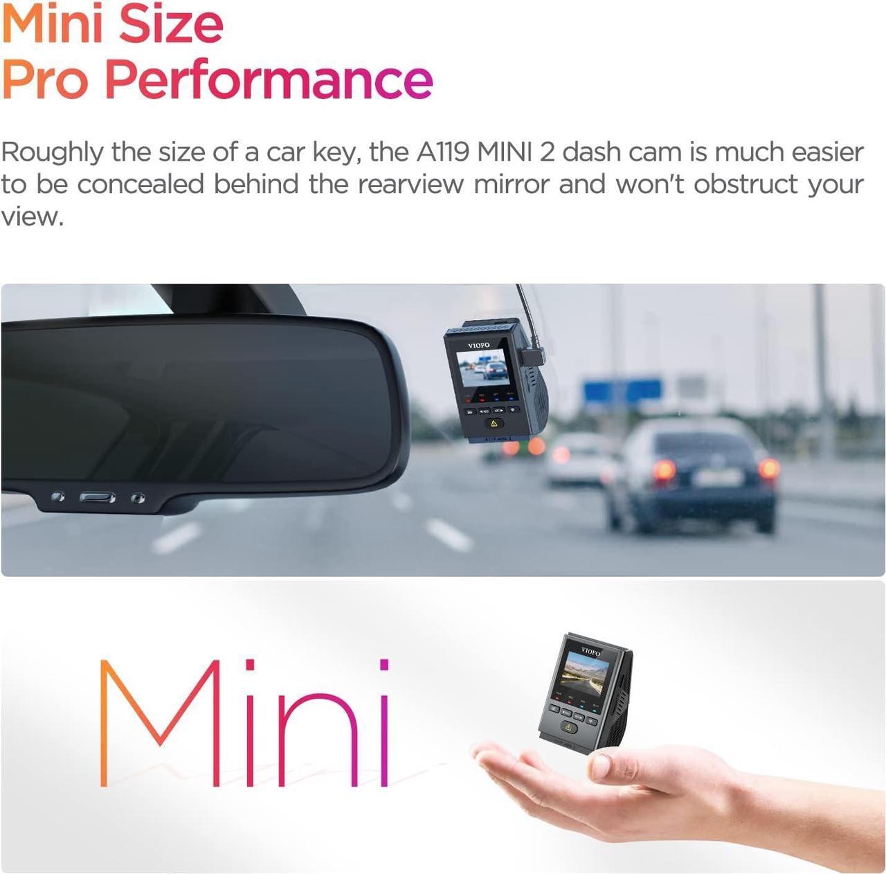 Alt view image 4 of 7 - VIOFO Dash Cam A119 Mini 2, STARVIS 2 Sensor, 2K 60fps/HDR 30fps Voice Control Car Dash Camera with 5GHz Wi-Fi GPS, Night Vision 2.0, 24H Parking Mode, Supercapacitor, Support 512GB Max