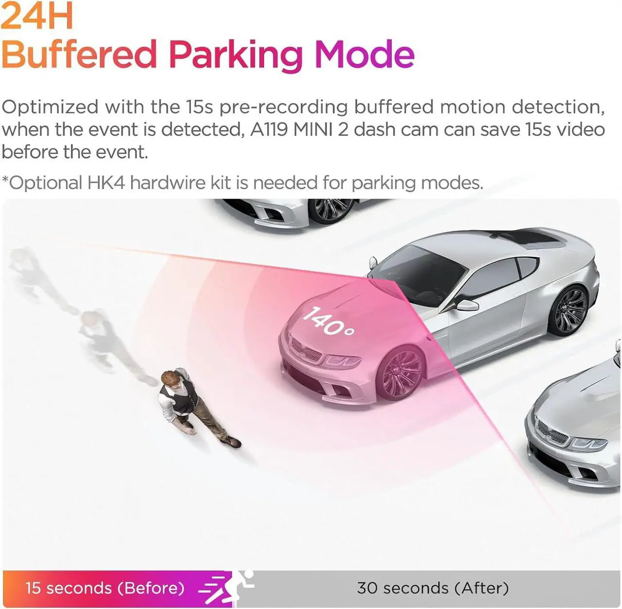 Alt view image 7 of 7 - VIOFO Dash Cam A119 Mini 2, STARVIS 2 Sensor, 2K 60fps/HDR 30fps Voice Control Car Dash Camera with 5GHz Wi-Fi GPS, Night Vision 2.0, 24H Parking Mode, Supercapacitor, Support 512GB Max