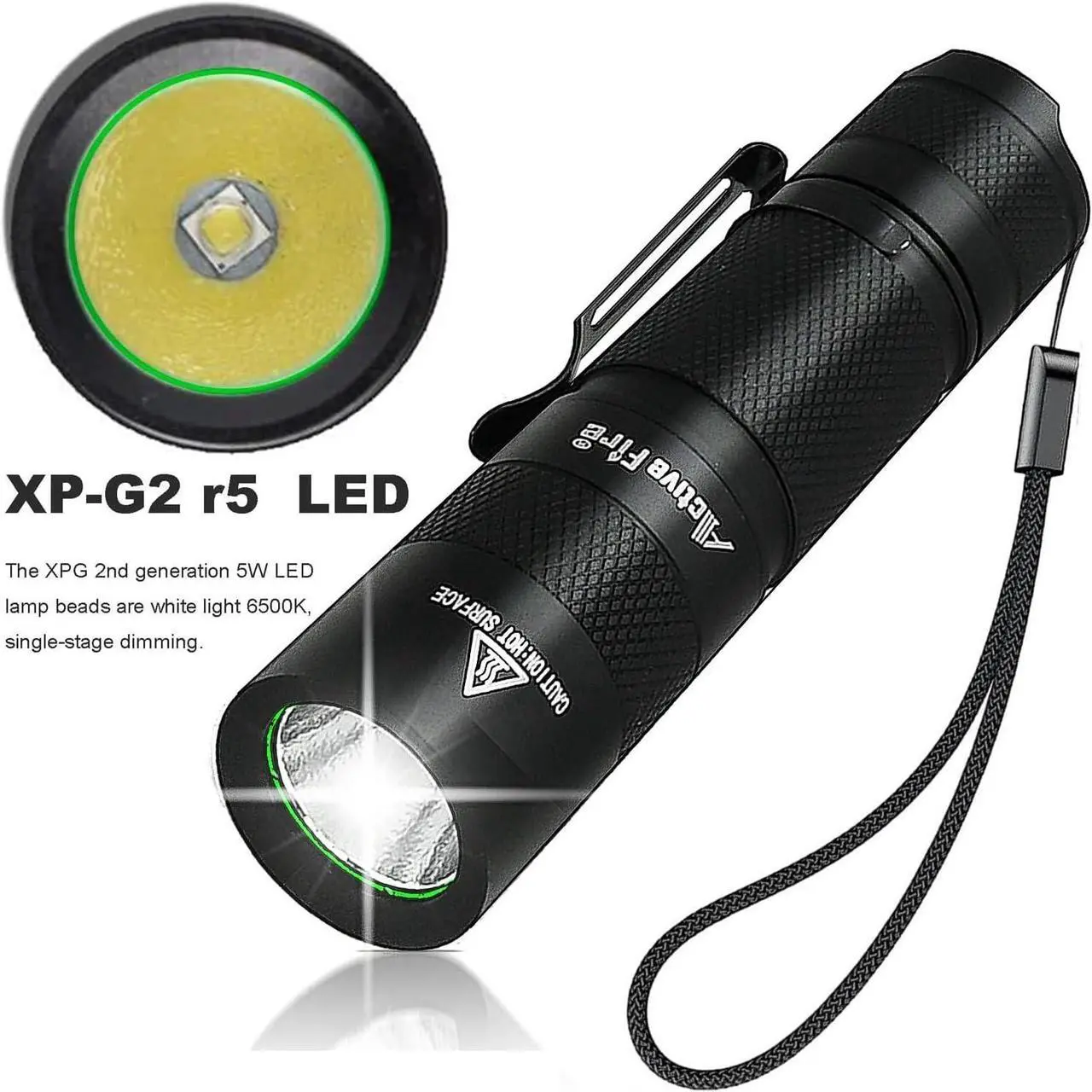 Alt view image 5 of 7 - Mini AA Pen Pocket Torch, Super Bright Lumen Waterproof Keychain LED Torch, Handheld Torch with Clip, Powered by AA or 14500 Batteries,LED Torch for Night Reading or Daily Lighting