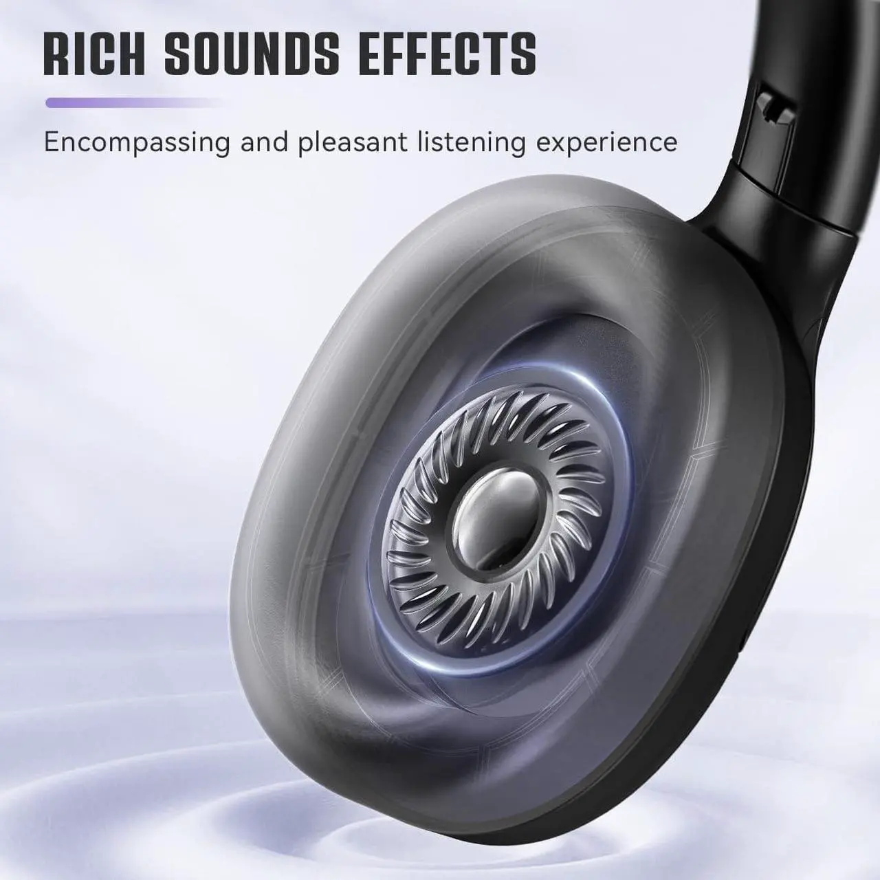 Alt view image 3 of 7 - FIFINE Wireless Bluetooth Headphones, Over-Ear Noise Canceling Headphones with Soft Earmuffs, Up to 65H Playtime for Music, Phone Calls, Sport Travel Headset for iPhone/Android/Tablet-X3 Black