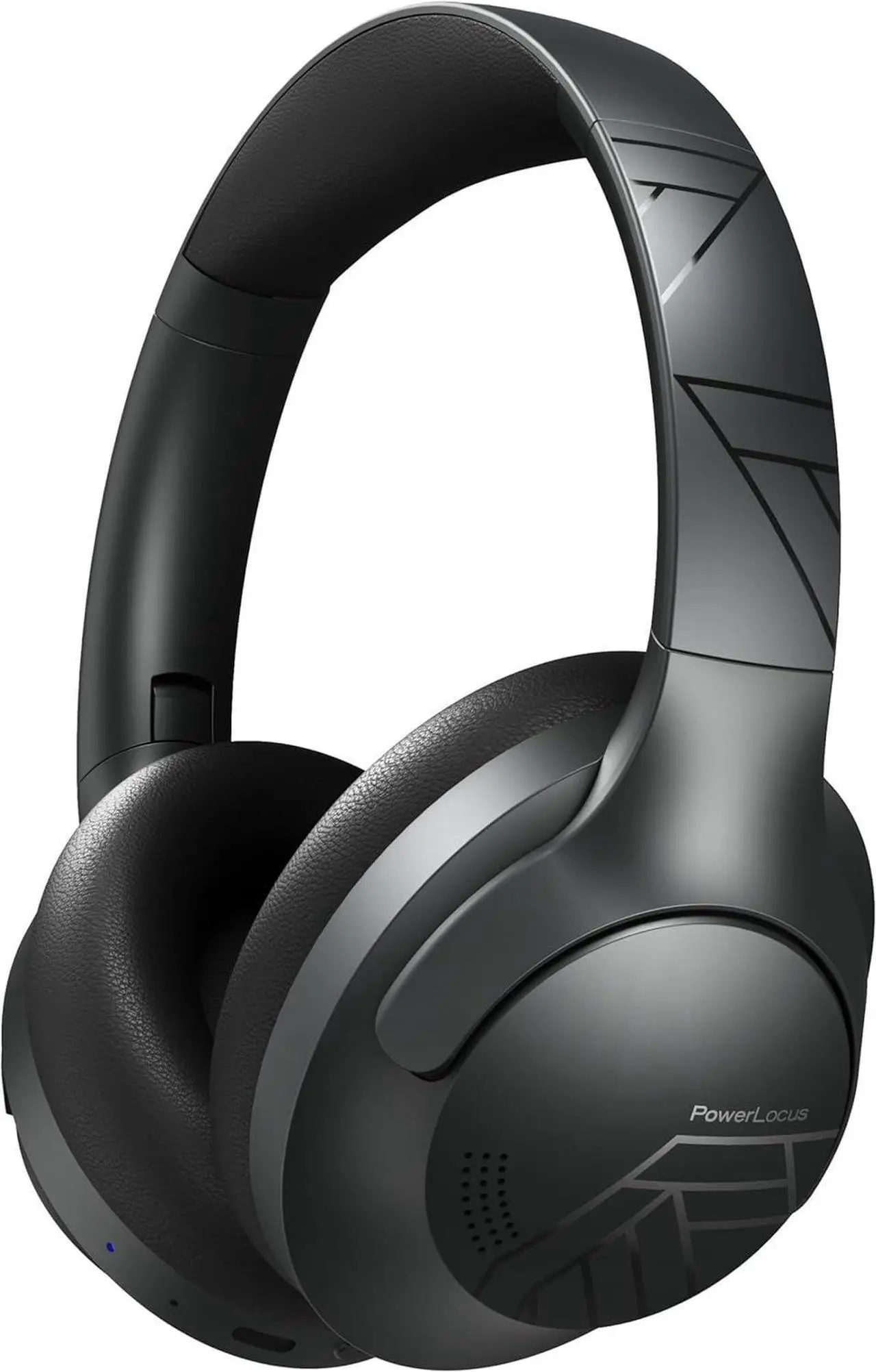 Main image of PowerLocus Bluetooth Headphones Over Ear, 50H Playtime with 4 EQ Modes Wireless Headphones with Microphone, HiFi Stereo Deep Bass, Soft Ear Cups, Foldable Lightweight Headset for Travel/Office/Workout