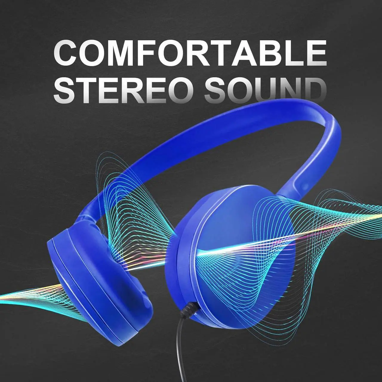 Alt view image 5 of 7 - Flutesan 30 Pack Wired Headphones, Adjustable On Ear Headphones, Kids Headphones with Stereo, Children Headphones Earbuds for Kids, Boys, Girls, Schools, Laptop, Travel, Plane, Tablet (Blue)
