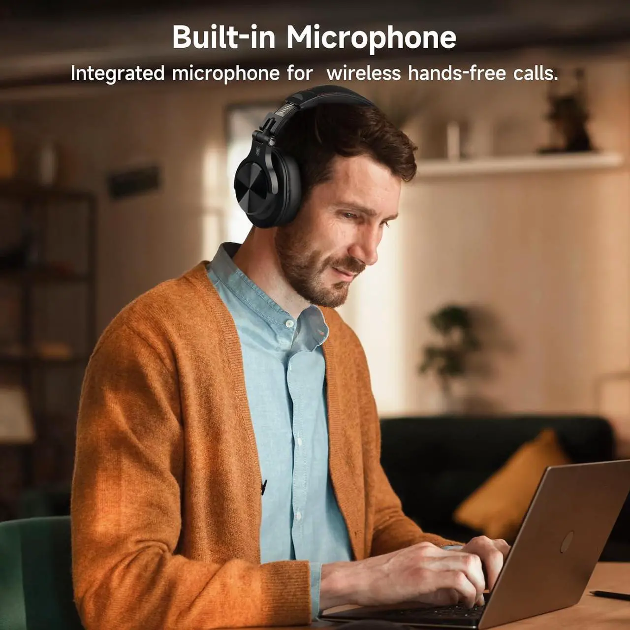 Alt view image 5 of 7 - OneOdio A70 Bluetooth Over Ear Headphones, Wireless Headphones w/ 72H Playtime, Hi-Res, 3.5mm/6.35mm Wired Audio Jack for Studio Monitor & Mixing DJ Guitar AMP, Computer Laptop PC Tablet - Black