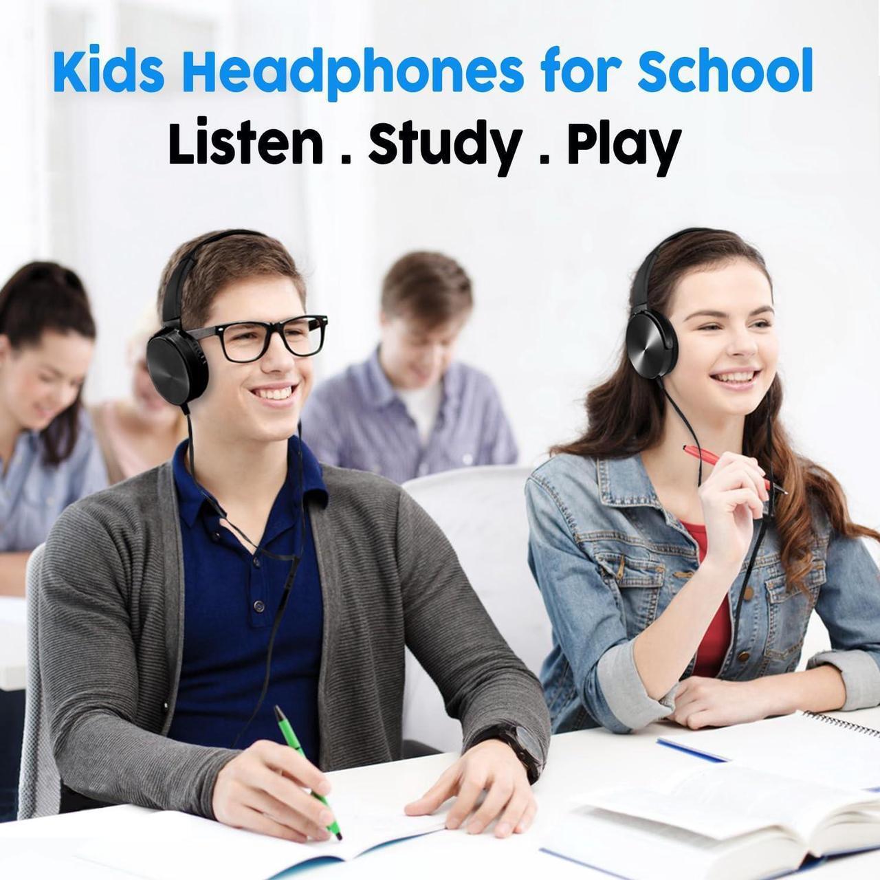 Alt view image 6 of 7 - Bulk Headphones for Classroom 24 Pack Durable Wired School Headphones for Kids,Students,Children Toddler Teen Boys Girls and Adult(Black)