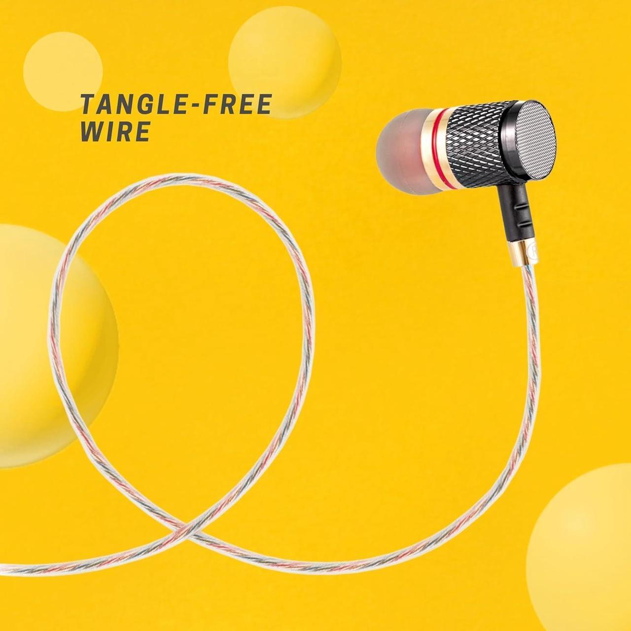 Alt view image 4 of 7 - Betron YSM1000 Earphones in Ear Headphones Wired 3.5mm Jack Tangle-Free Cable Case and Noise Isolating Earbuds