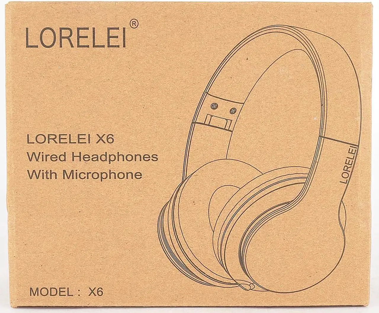 Alt view image 7 of 7 - LORELEI X6 Over-Ear Headphones with Microphone, Lightweight Foldable & Portable Stereo Bass Headphones with 1.45M No-Tangle, Wired Headphones for Smartphone Tablet MP3 / 4 (Space Black)