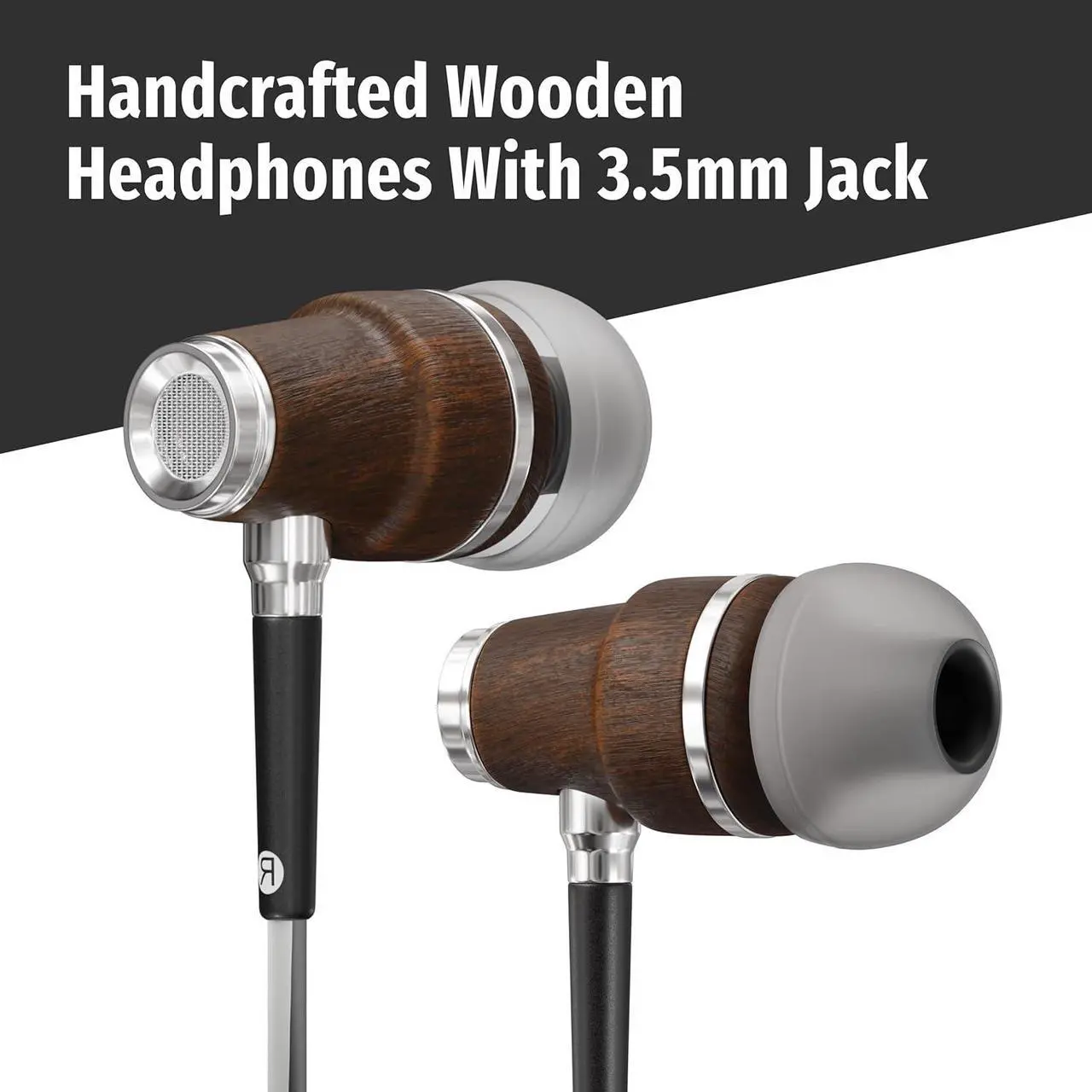 Alt view image 2 of 6 - Symphonized Wired Earbuds with Microphone  90% Noise Cancelling Ear buds with Mic, in Ear Headphones Wire for Computer & Phone, Earphones 3.5 mm Jack