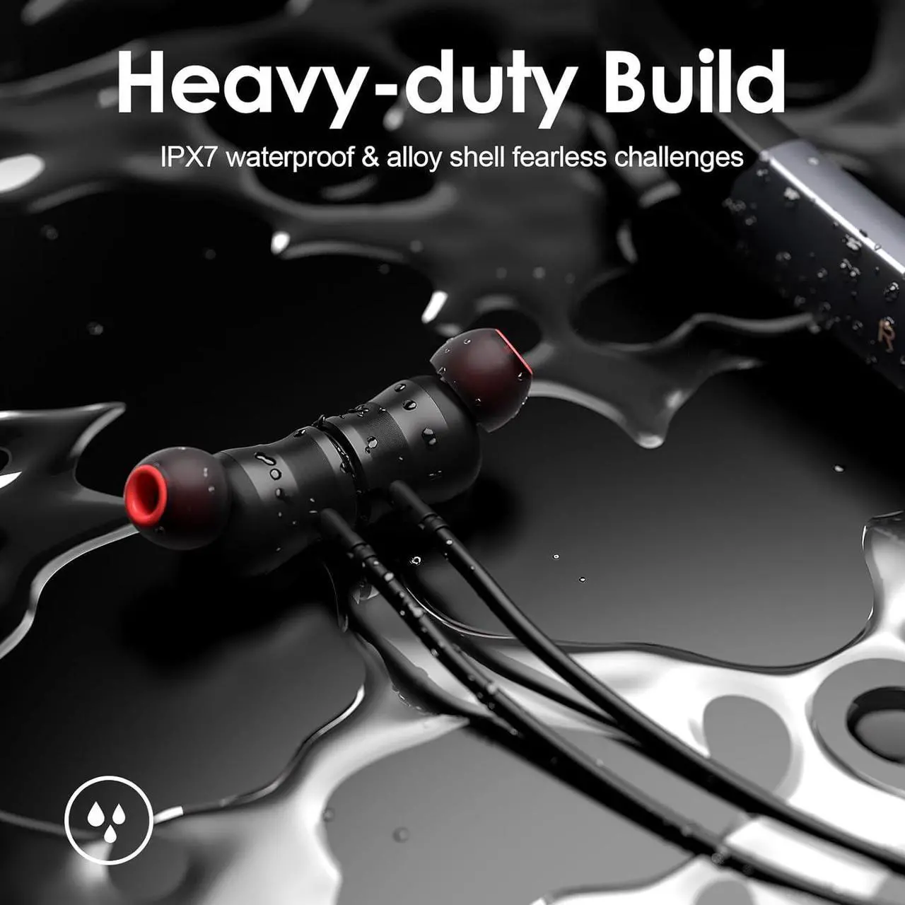 Alt view image 6 of 6 - Bluetooth Headphones, 150H Playtime Wireless Bluetooth Earbuds w/Mic in-Ear Magnetic Neckband Earphone, IPX7 Sweatproof Deep Bass Headset for Home, Traveling, Outdoor, Business Trips
