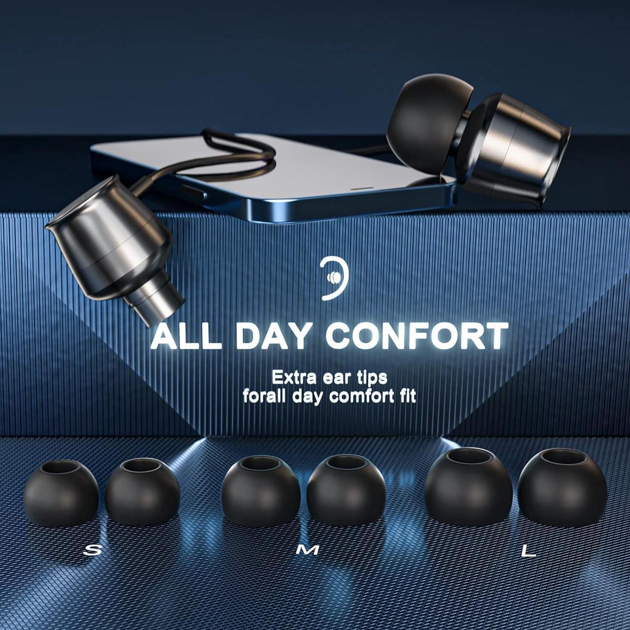 Alt view image 4 of 7 - Lightning Headphones for iPhone 13 14 12 Pro Max MFi Certified Lightning Earbuds with Mic Noise Isolation Stereo Bass in-Ear Headphones Lightning Connector Wired Earphones for iPhone 11 XR SE