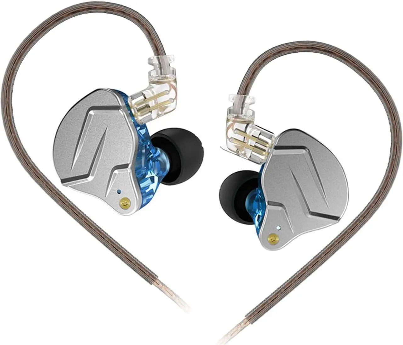 Main image of KZ ZSN PRO in-Ear Headphones, Gaming Earbuds, HiFi KZ in Ear Monitor, High Fidelity Bass Wired Earbuds Earphones with 1DD 1BA Hybrid Driver & 3.5mm Audio Plug Detachable Cable (Blue Without Mic)
