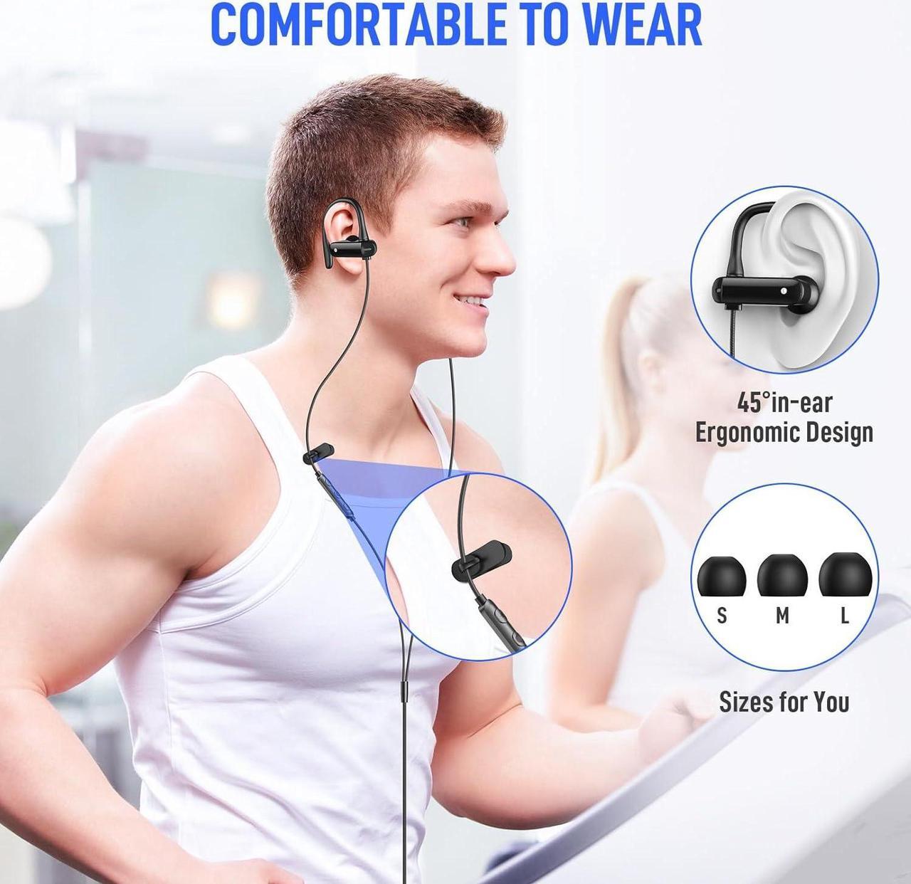 Alt view image 4 of 7 - USB C Headphones Over Ear Hooks for iPhone 16 15 Pro Max Plus, Wrap Around Ear Buds with Loops Mic Type C Earphones Running Sport Wired Earbuds for Samsung Galaxy S24 Ultra S23 Fe S22 A35 Pixel 8 7