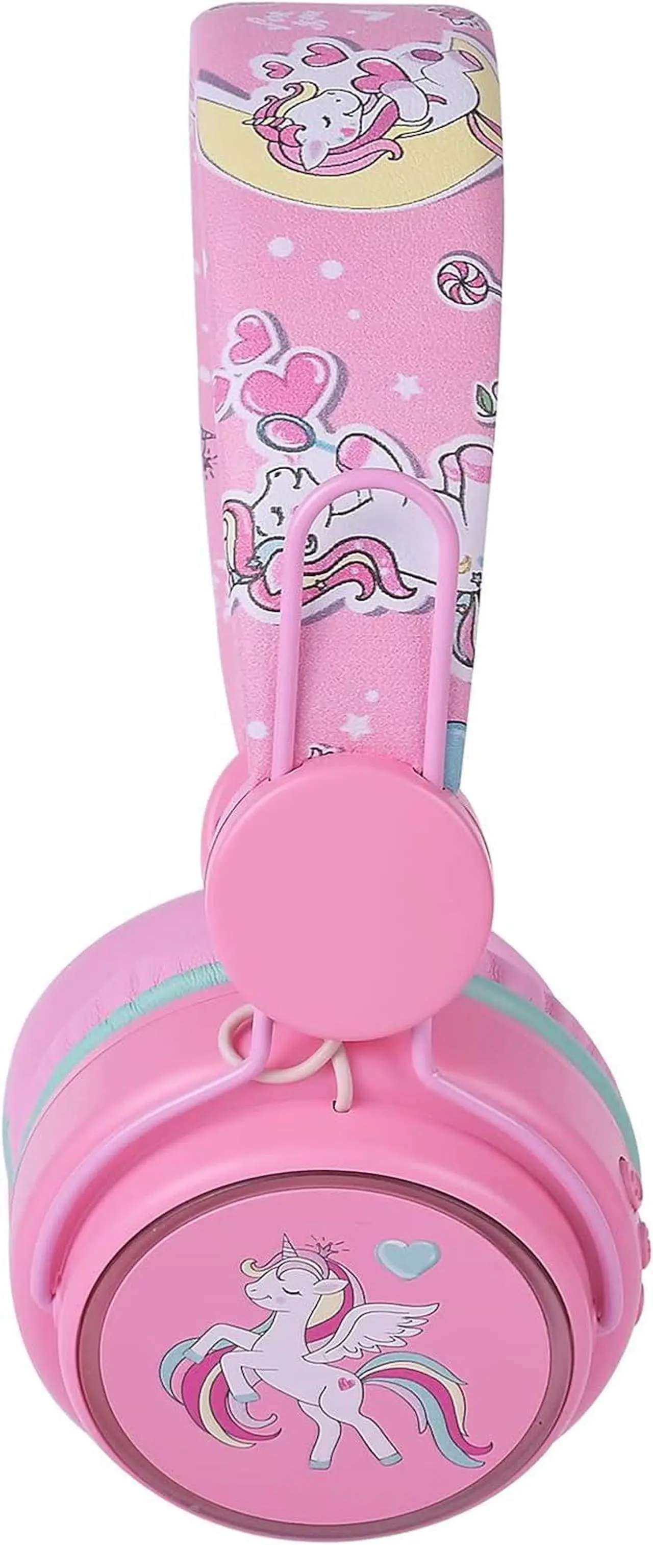 Alt view image 7 of 7 - Kids Headphones Unicorn, Color Changing LED Light Wireless Bluetooth Headphones for Kids Girls Boys School, Anime Over-Ear Bluetooth Headphones with Microphone for Tablet/ipad/Travel (Pink)