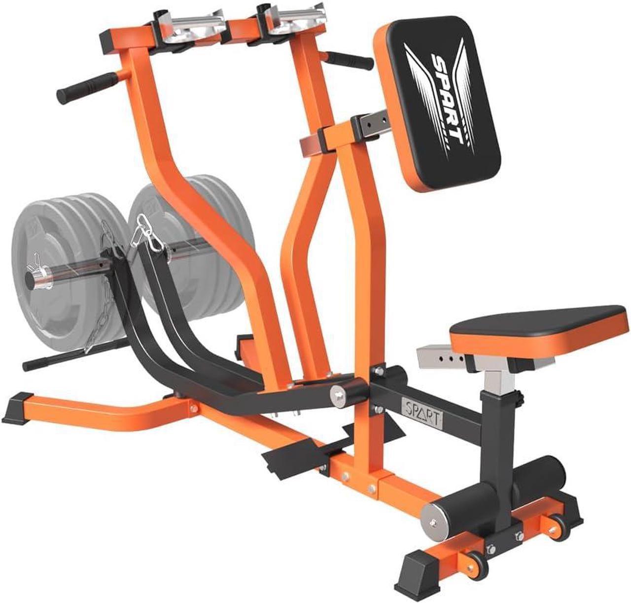 Main image of SPART Seated Row Machine, Plate Loaded Lat and Back Workout Equipment, Back Gym Machine with Independent Arms & 360° Rotary Grip Handles, Upper Body Special Machine with Bicep Curl Bar, 440LB Capacity