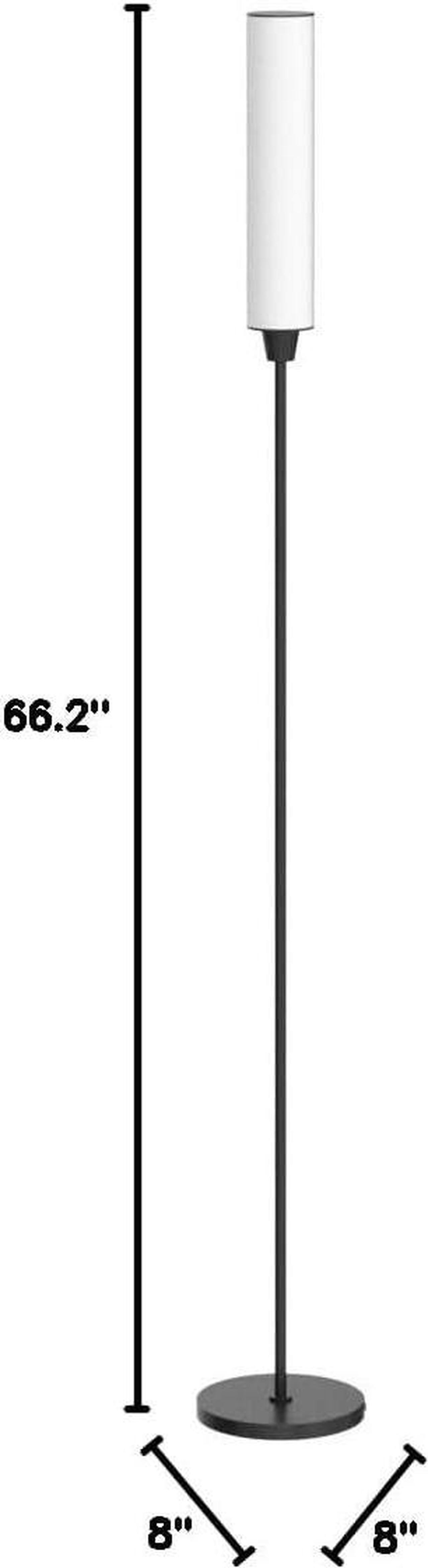 Alt view image 7 of 7 - Floor Lamp with Remote Control,Bright Floor Lamps for Living Room/Bedroom/Office, Stepless Adjustable 3000K-6000K Colors and 10-100% Brightness,Standing Light with Foot Switch (Black)