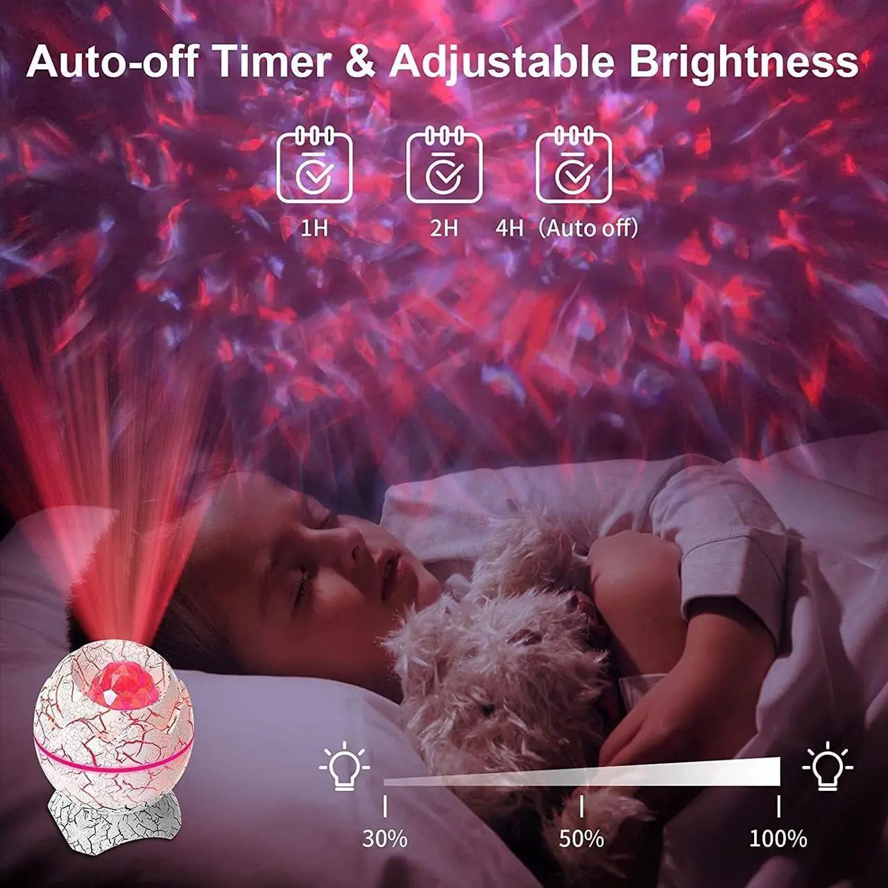 Alt view image 7 of 7 - Rossetta Galaxy Projector, Star Projector for Bedroom, Night Lights for Kids Room with White Noise, Bluetooth Speaker, Timer and Remote, Room Decor, Gifts for Girls, Boys, Adults, Christmas, Birthday