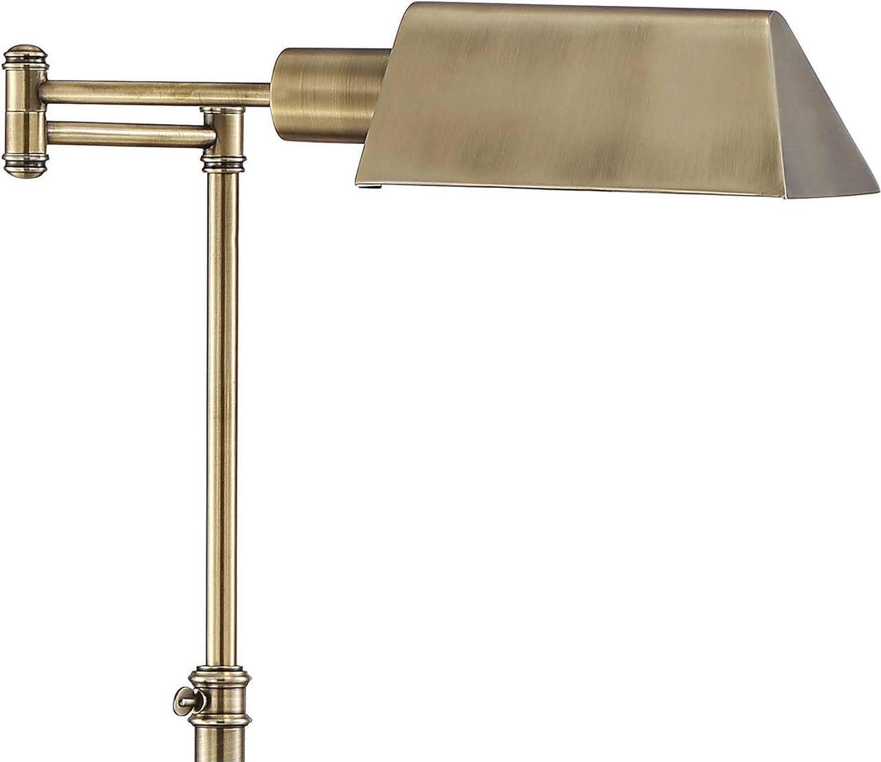 Alt view image 3 of 7 - Regency Hill Jenson Traditional Metal Adjustable Pharmacy Floor Lamp Swing Arm 54" Tall Aged Brass Metal Shade Standing Pole Light for Living Room Reading House Bedroom Home Office
