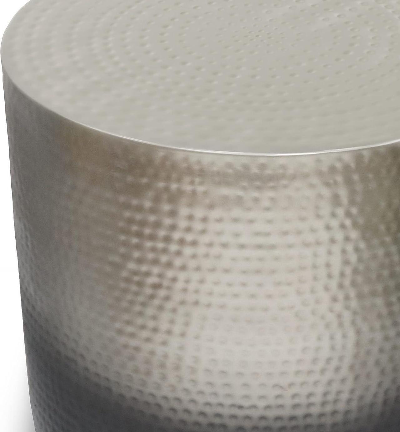 Alt view image 7 of 7 - SIMPLIHOME Nova Boho 19 Inch Wide Metal Side Table in Silver Ombre, Fully Assembled, For the Living Room and Bedroom