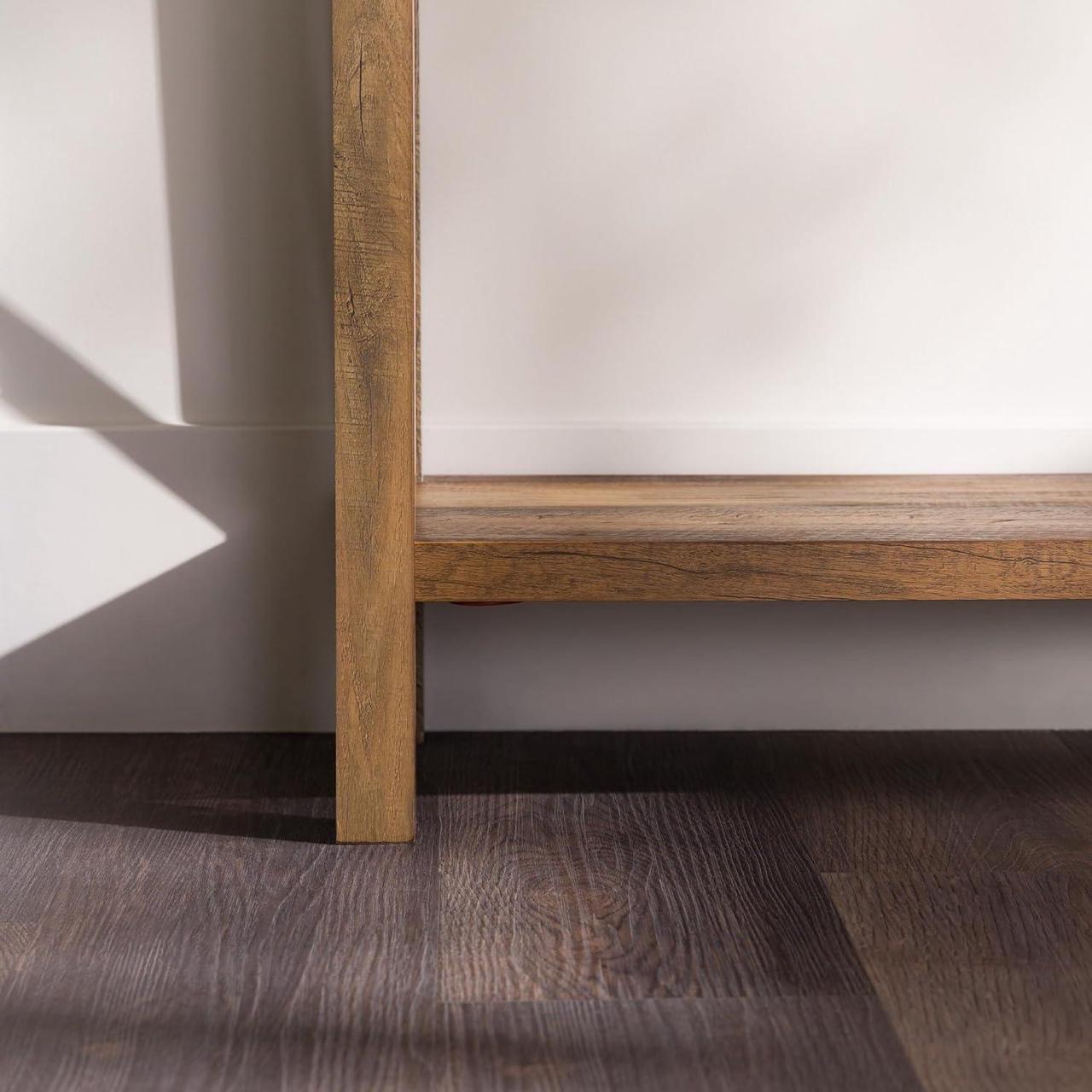 Alt view image 4 of 7 - Walker Edison Sedalia Modern Farmhouse Metal X Entry Table, 46 Inch, Rustic Oak