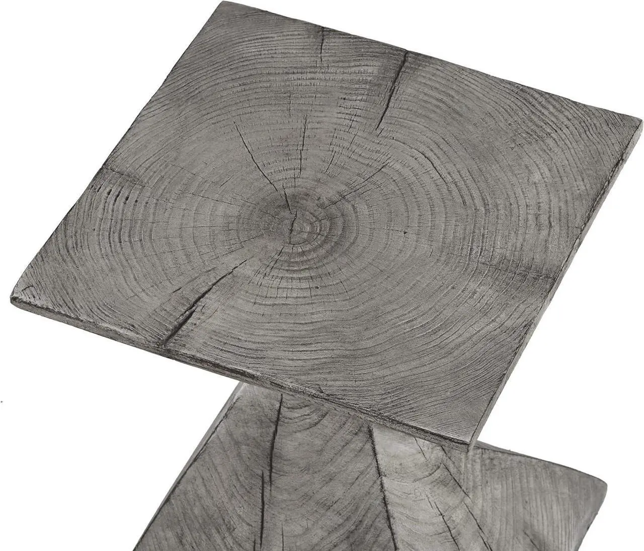 Alt view image 7 of 7 - Ball & Cast Concrete Stool End Table, 13.2D x 13.2W x 17H in, Light Grey
