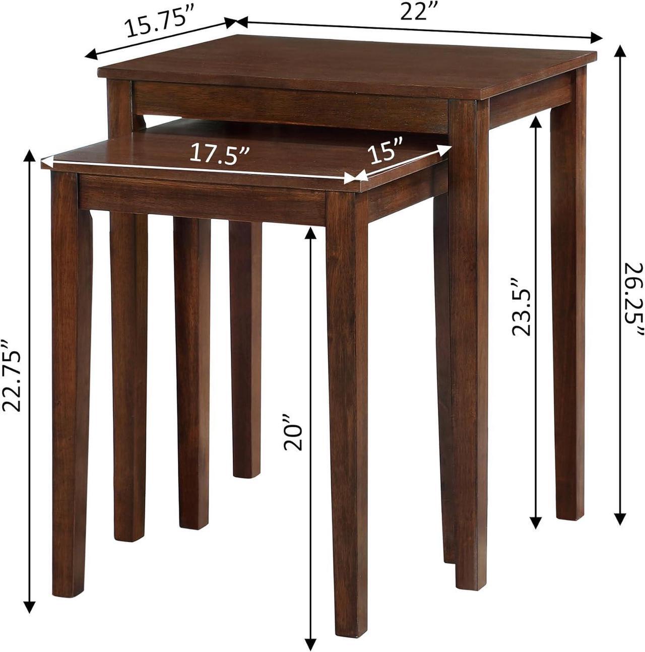 Alt view image 3 of 6 - Convenience Concepts American Heritage Nesting End Tables, Espresso
