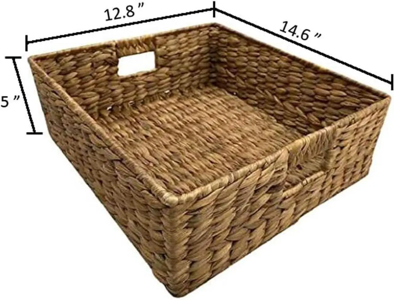 Alt view image 6 of 7 - eHemco X-Side Nightstand End Table Side Table with Drawer, 2 Storage Shelves and Wicker Basket, Coffee