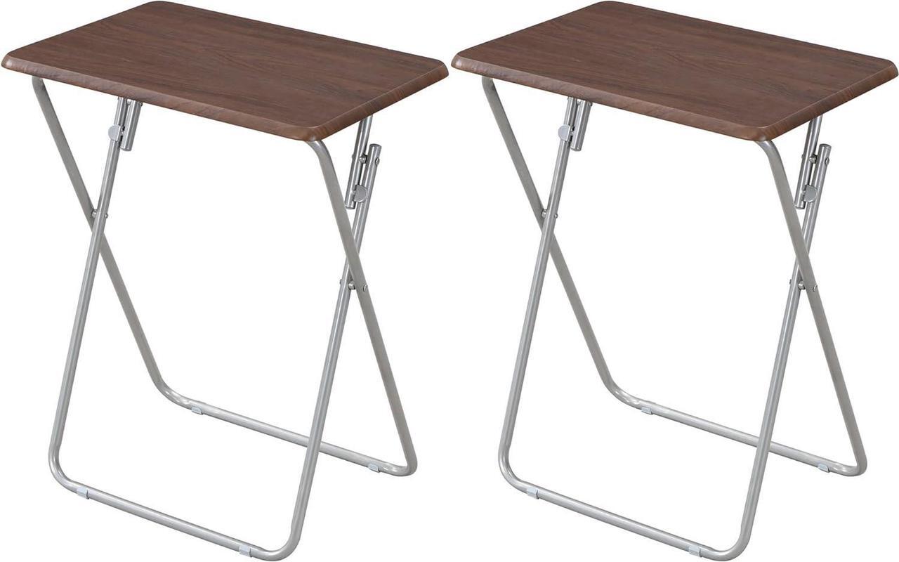 Main image of eHemco Folding TV Tray Tables for Eating, 19 by 15 by 26 Inches, Coffee, Set of 2