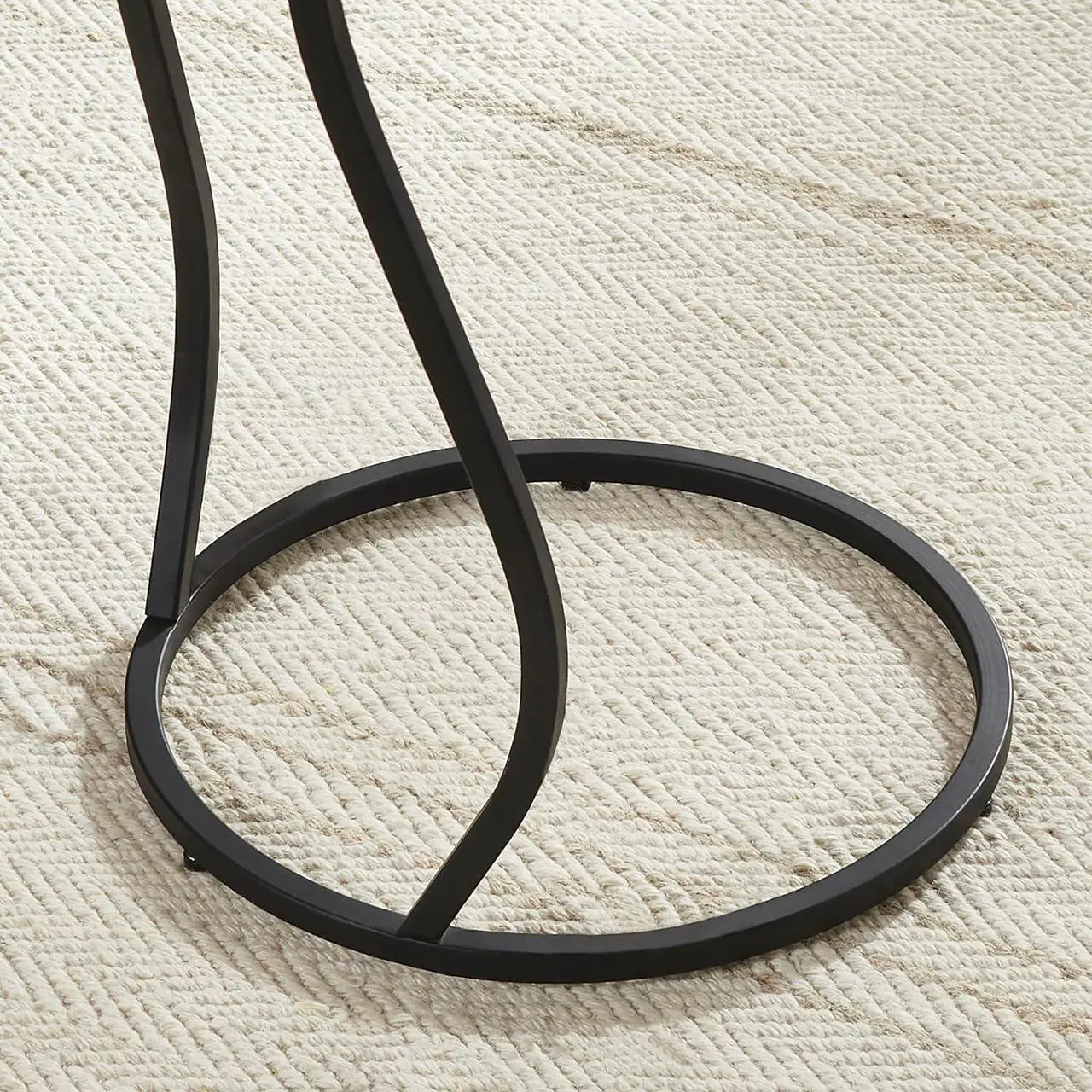 Tavolino Treppiede In Metallo Con Uccellino E Piano In Vetro, FirsTime & Co., Finitura Oro Metallizzato, Per Interni Ed Esterni, Altezza 61cm