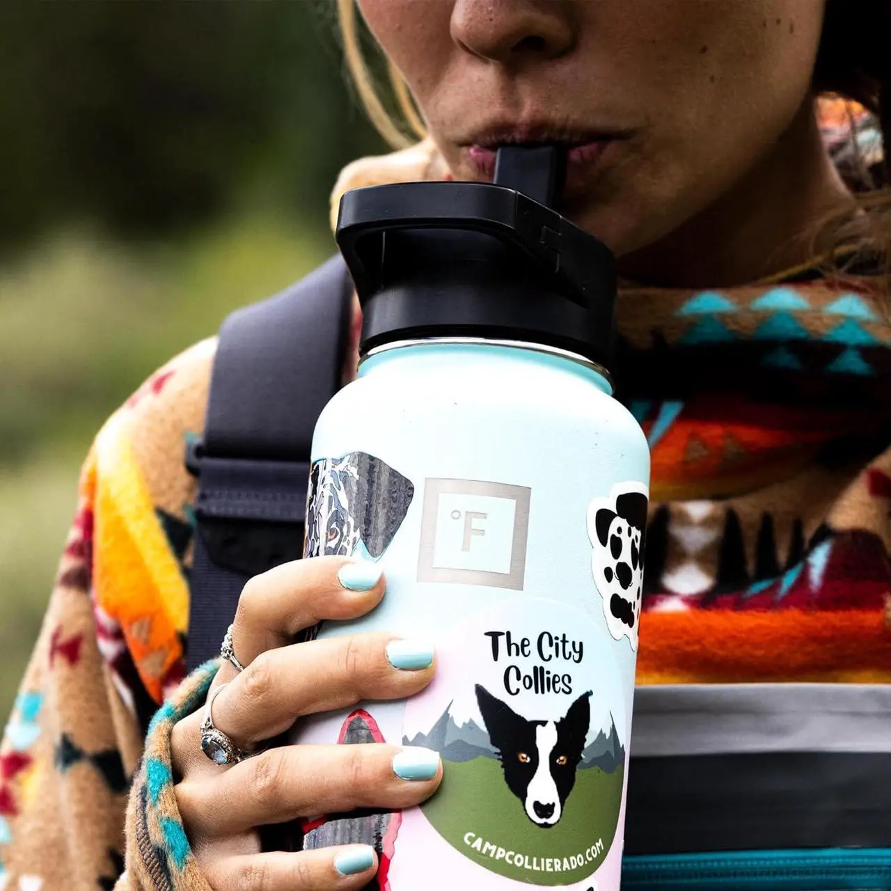 Alt view image 7 of 7 - IRON °FLASK Camping & Hiking Hydration Flask with 3 Lids - Stainless Steel, Double Walled & Vacuum Insulated Water Bottle - Leak Proof & BPA Free (Dark Night, Spout - 32 oz)