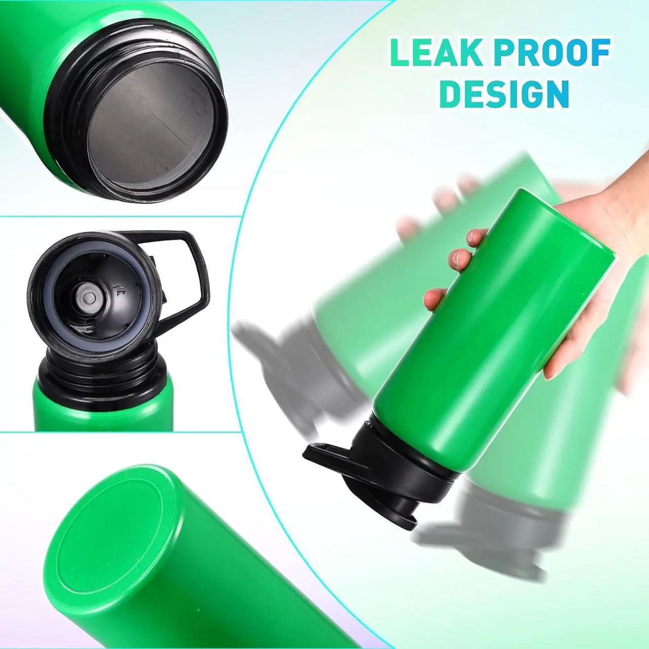 Alt view image 3 of 6 - 10 Pieces 20oz Reusable Aluminum Water Bottles Bulk Multicolor Outdoor Sports Water Bottles for Travel, Gym, Hiking, Cycling, Camping, Fishing, Snap Lid(Multicolor)