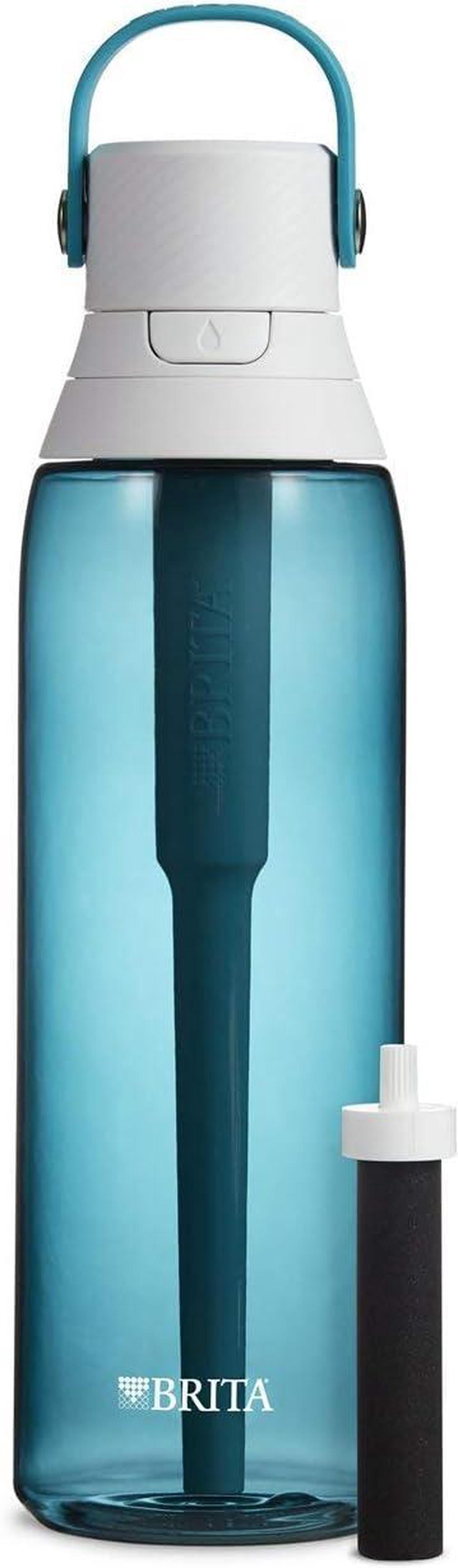 Main image of Brita Insulated Filtered Water Bottle with Straw, Reusable, BPA Free Plastic, Sea Glass, 26 Ounce