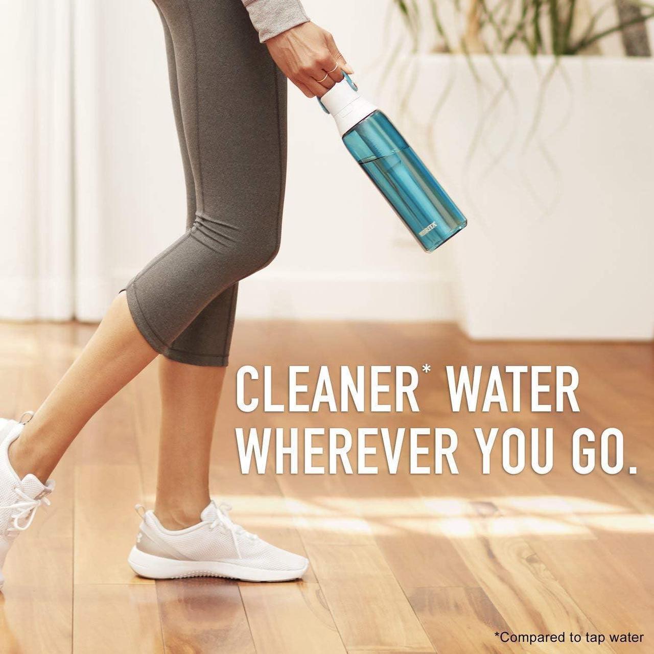 Alt view image 6 of 7 - Brita Insulated Filtered Water Bottle with Straw, Reusable, BPA Free Plastic, Sea Glass, 26 Ounce