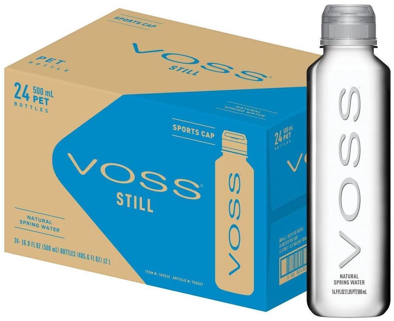 Main image of VOSS Premium Still Bottled Water - Pure, Crisp & Refreshing - BPA Free PET Plastic Water Bottles with Sports Cap for Easy, Spill-Free Drinking - Ideal for Gym, Running, Hiking - 500ml, Pack of 24