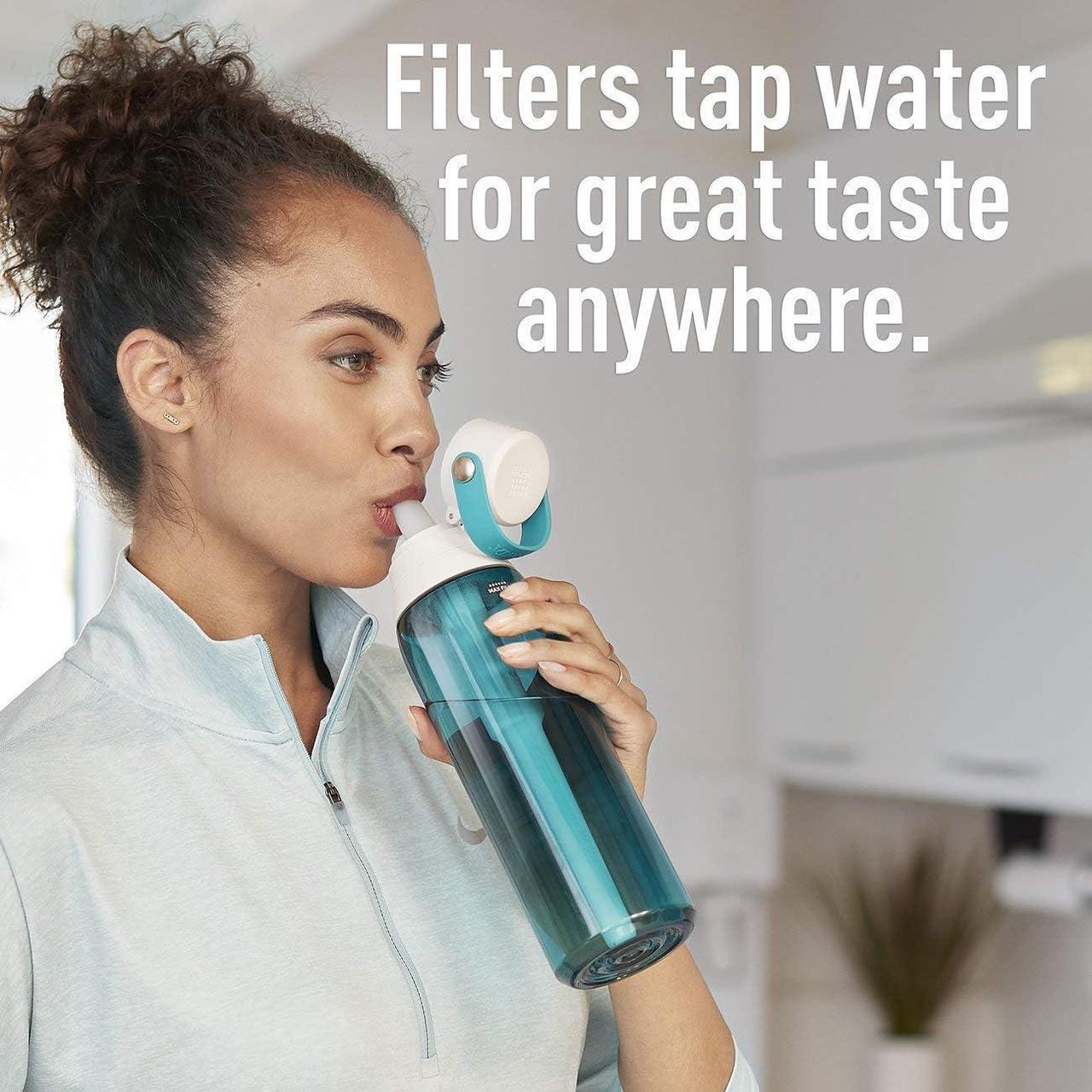 Alt view image 2 of 7 - Brita Insulated Filtered Water Bottle with Straw, Reusable, BPA Free Plastic, Sea Glass, 26 Ounce