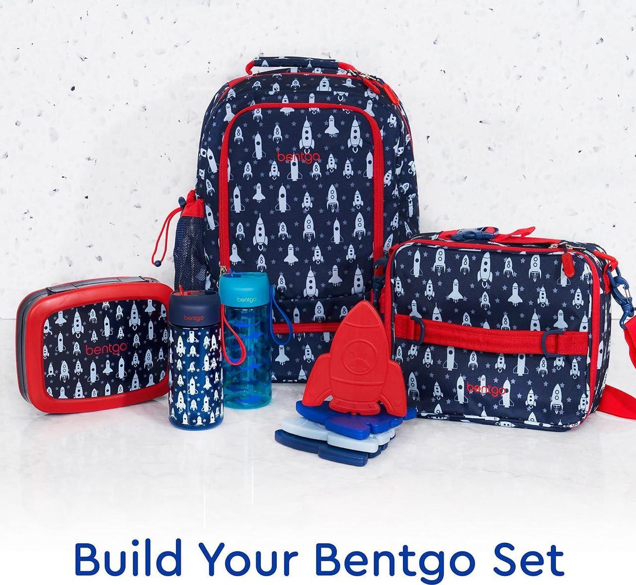 Alt view image 4 of 7 - Bentgo Kids Water Bottle 2-Pack - Leak-Proof, Durable Tritan, BPA-Free 15 oz Cup for Kids/Toddlers 3+; Flip-Up Straw; Dishwasher Safe for School/Sports/Daycare/Camp (Rocket/Shark)