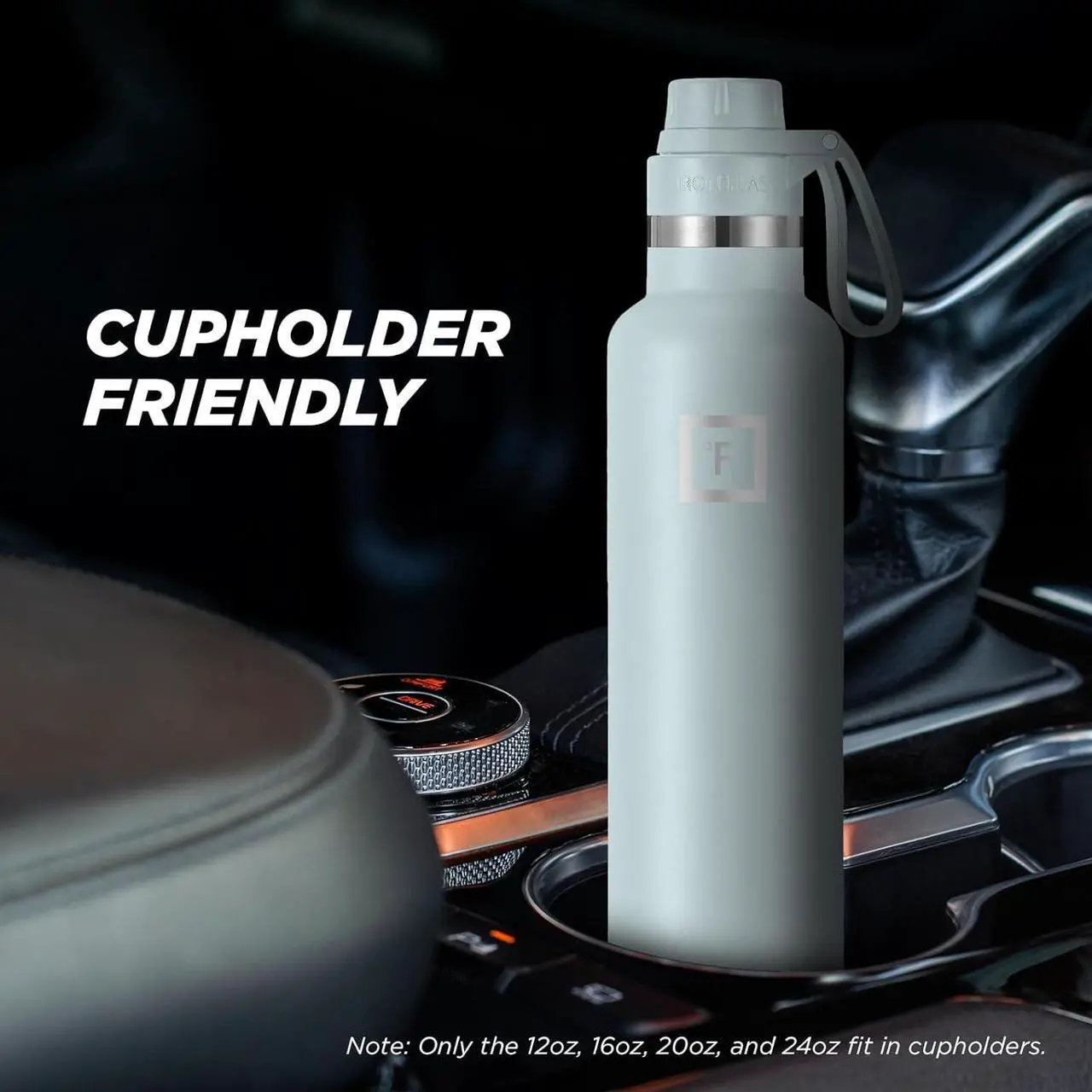 Alt view image 5 of 7 - IRON °FLASK Camping & Hiking Hydration Canteens - 3 Lids (Narrow Spout Lid) Leak Proof Vacuum Insulated Stainless Steel - Hot & Cold Double Walled Sports Water Bottle - Morning Mist, 24 Oz