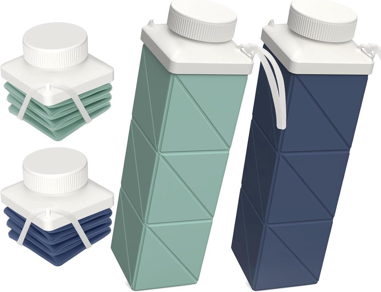 Main image of Collapsible Water Bottles 720ml 24.3oz, Foldable Portable Water Bottle, Lightweight Reusable Leakproof for Travel Camping Hiking Cycling Yoga Sports Outdoor School Office