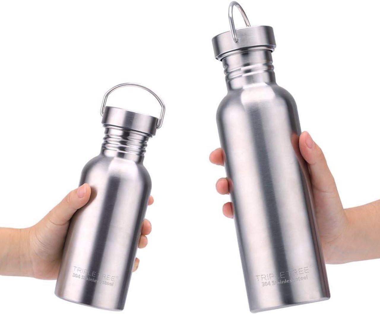 Alt view image 2 of 7 - TRIPLE TREE 34 OZ Uninsulated Single Walled Stainless Steel Sports Water Bottle 18/8 Food Grade for Cyclists, Runners, Hikers, Beach Goers, Picnics, Camping - BPA Free