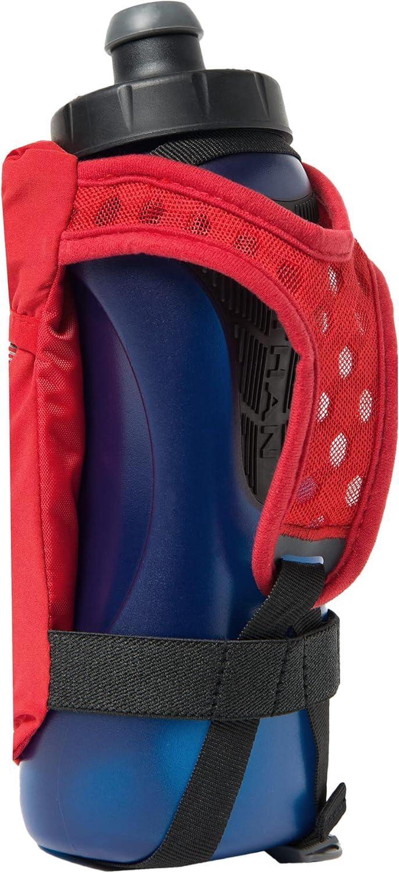 Alt view image 2 of 7 - Nathan Running Handheld Quick Squeeze Water Bottle. No-Grip Adjustable Hand Strap. 12oz / 18oz / Insulated. Reflective Hydration Water Bottle.